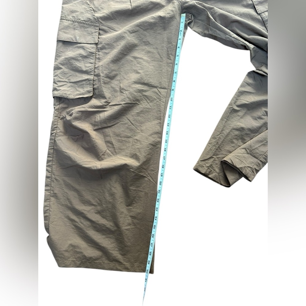 Halara Mid Rise Button Zipper Side Pocket Wide Leg Casual Cargo Pants XL - Picture 9 of 10